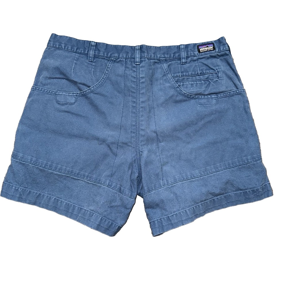 Patagonia Stand Up Shorts Men's 38 Navy Blue Organic Cotton Canvas Vintage